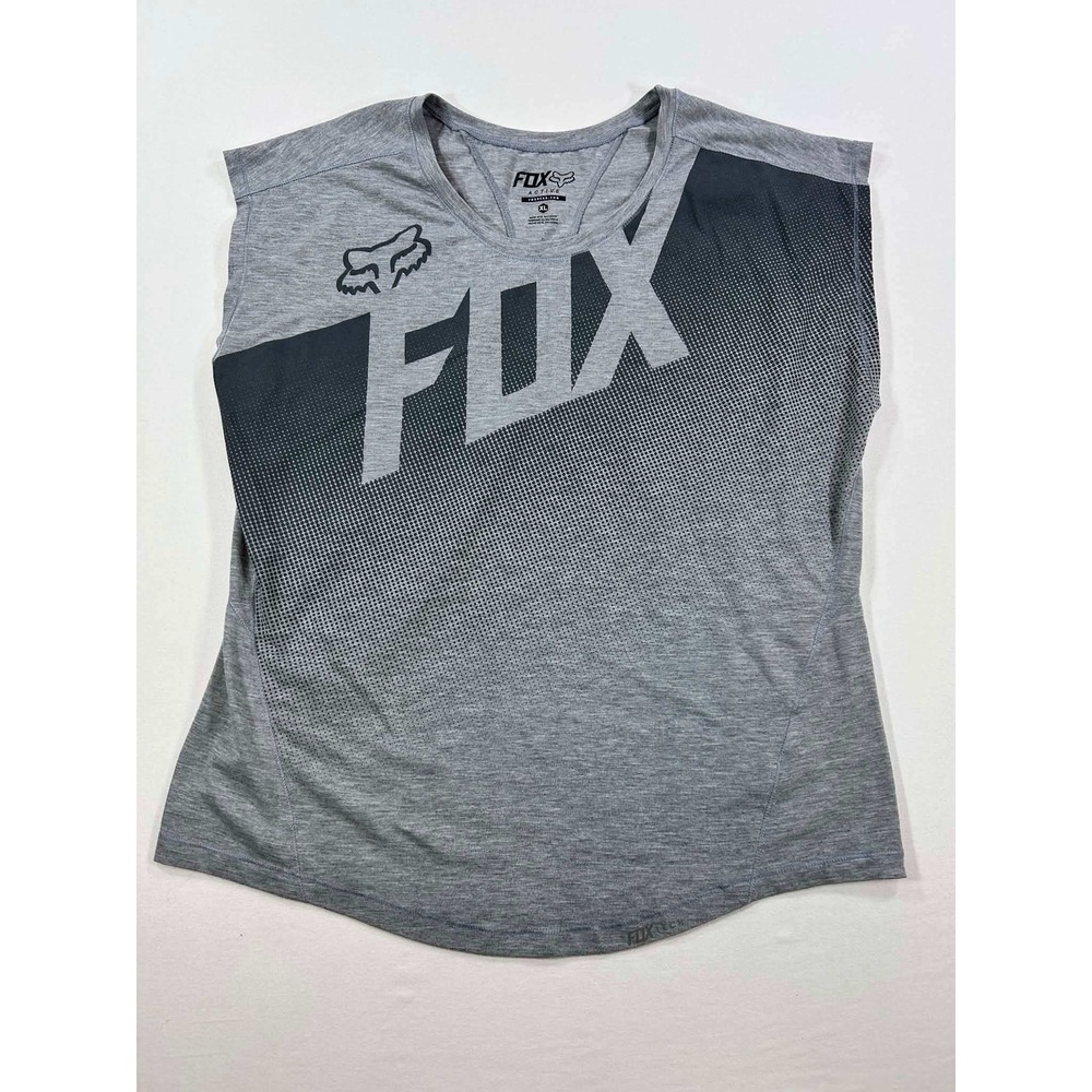 Fox Racing Active Fox Tech Tank Top Womens XL Gray Sleeveless Athletic Shirt